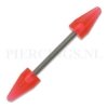 Barbell acryl cones rood
