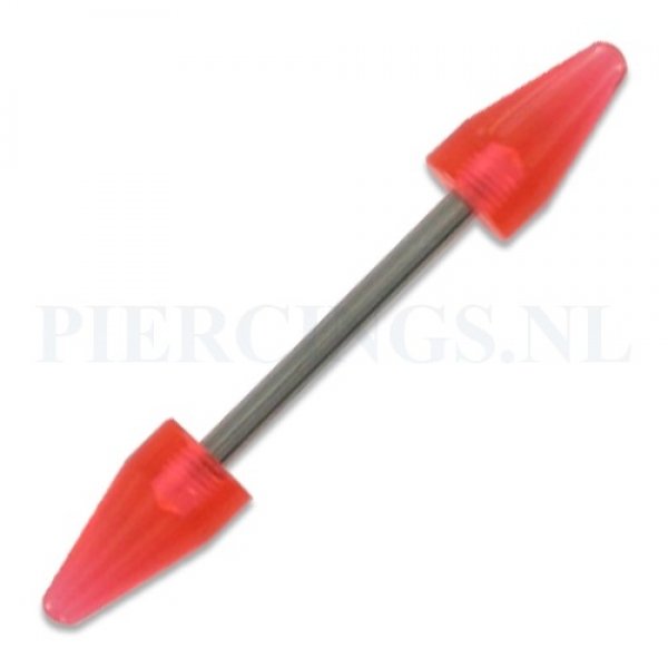 Barbell acryl cones rood