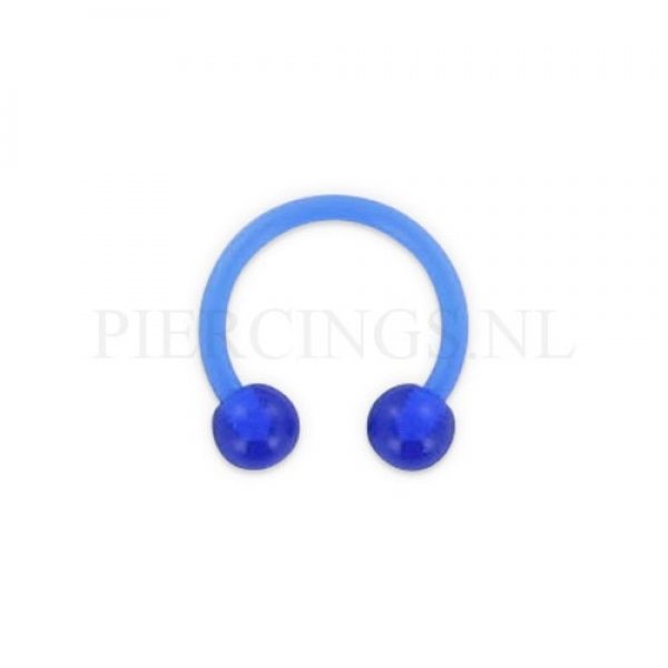 Circulair barbell 1.2 mm acryl blauw