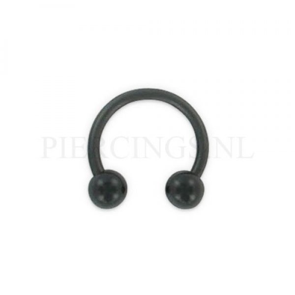 Circulair barbell 1.2 mm acryl zwart