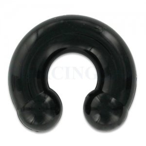 Circulair barbell 12 mm flexibel zwart