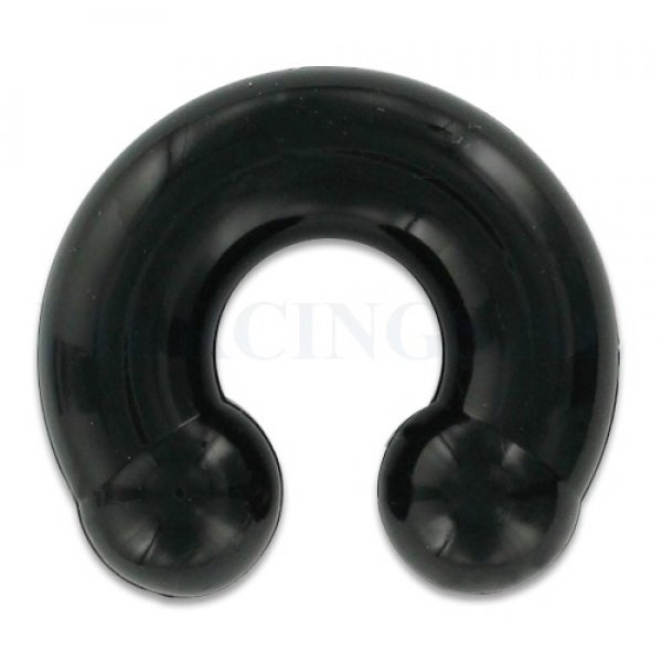 Circulair barbell 12 mm flexibel zwart