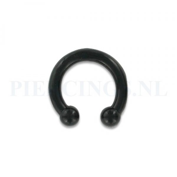 Circulair barbell 3 mm flexibel zwart