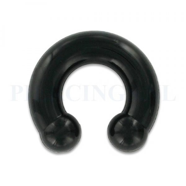 Circulair barbell 8 mm flexibel zwart