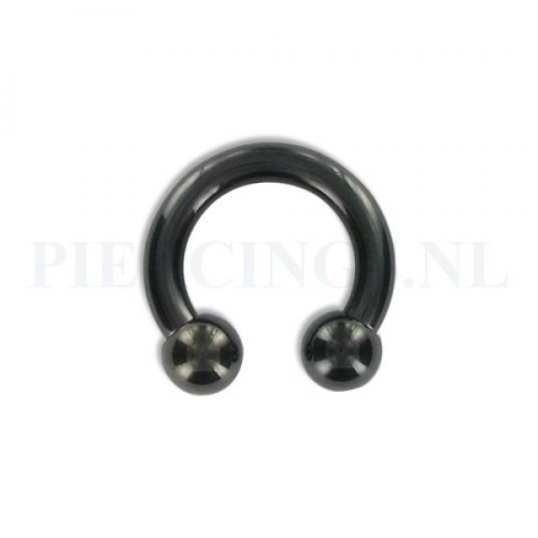 Circulair barbell zwart 3.2 mm