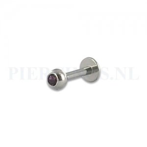 Labret 1.2 mm paars 8 mm