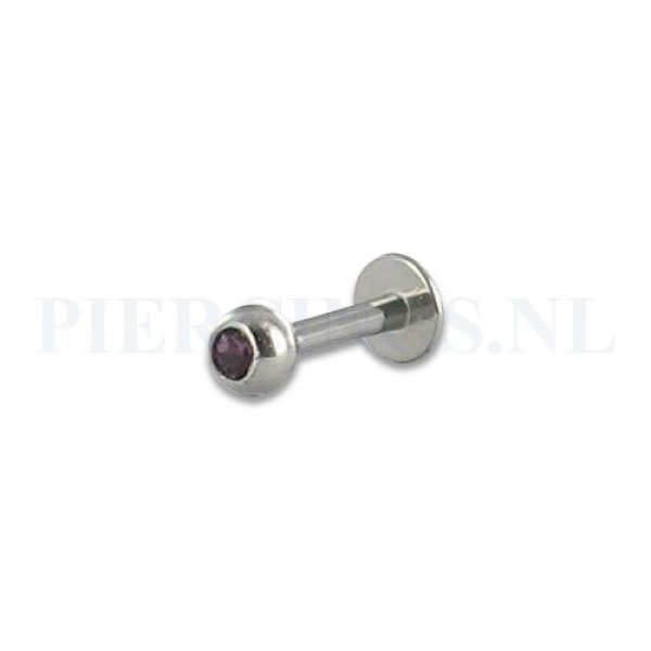 Labret 1.2 mm paars 8 mm