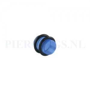 Plug acryl blauw 10 mm 10 mm