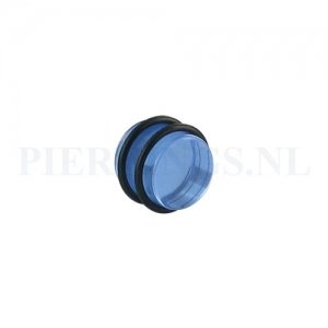 Plug acryl blauw 14 mm 14 mm