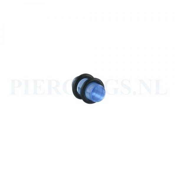 Plug acryl blauw 6 mm 6 mm