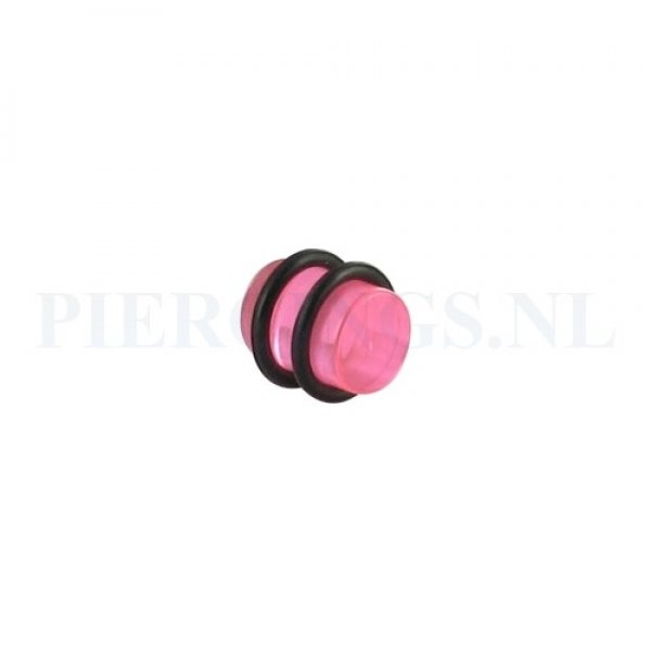 Plug acryl roze 10 mm 10 mm