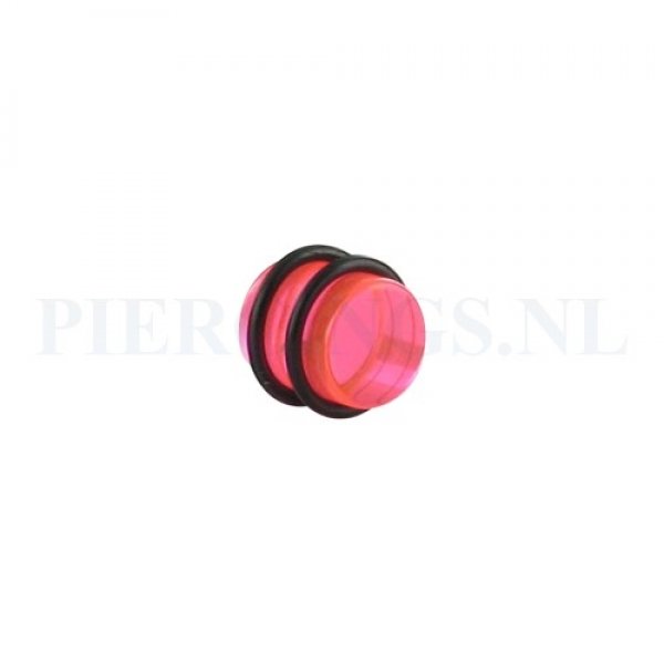 Plug acryl roze 12 mm 12 mm