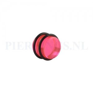 Plug acryl roze 14 mm 14 mm