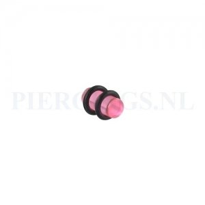 Plug acryl roze 6 mm 6 mm