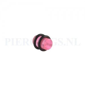 Plug acryl roze 8 mm 8 mm
