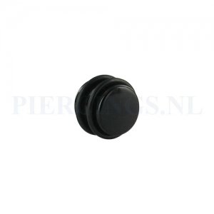 Plug acryl zwart 14 mm 14 mm