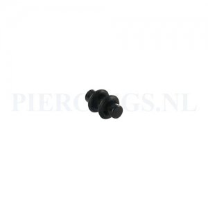 Plug acryl zwart 4 mm 4 mm