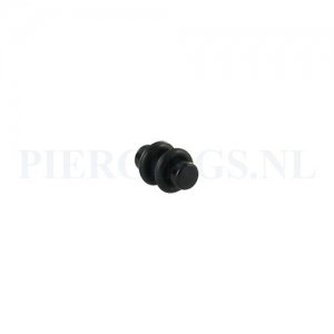 Plug acryl zwart 5 mm 5 mm