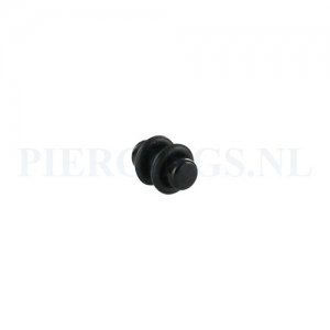 Plug acryl zwart 6 mm 6 mm