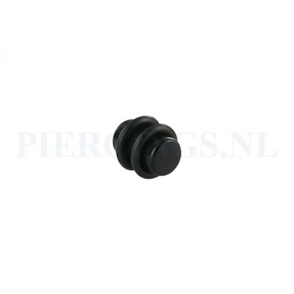 Plug acryl zwart 8 mm 8 mm