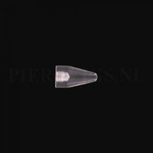 Spike 1.6 mm acryl transparant groot