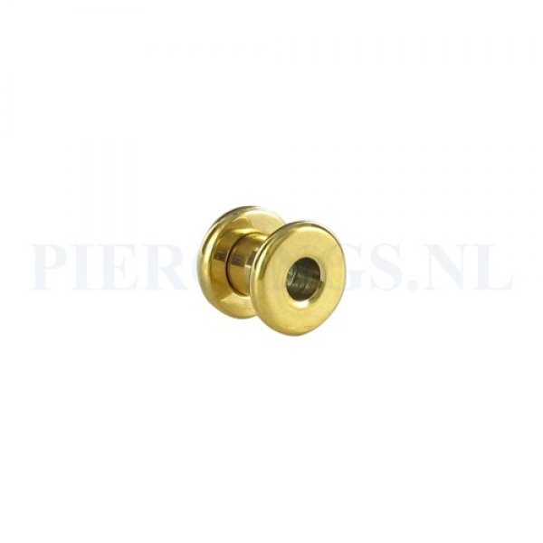 Tunnel goud kleur 8 mm 8 mm