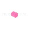 Tunnel siliconen double flared roze 10 mm