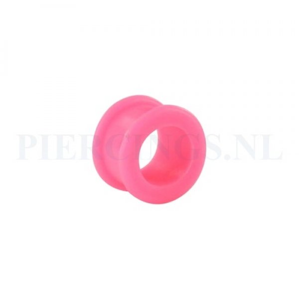 Tunnel siliconen double flared roze 16 mm 16 mm