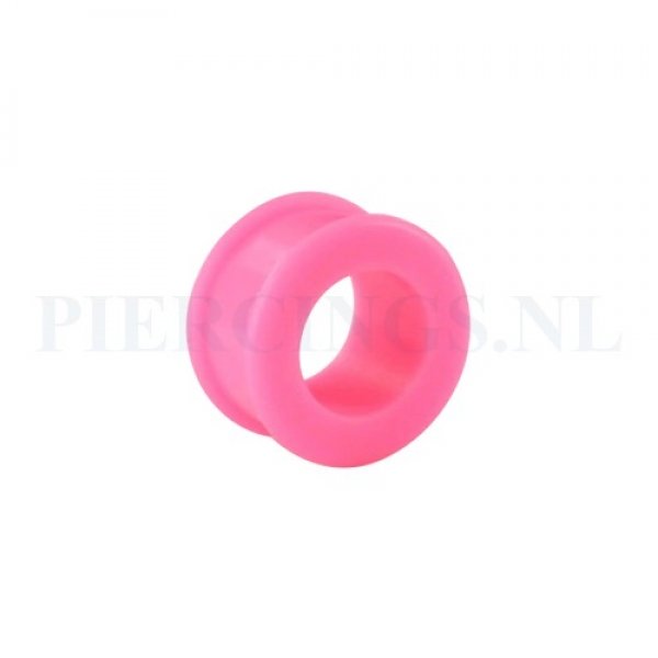 Tunnel siliconen double flared roze 19 mm 19 mm