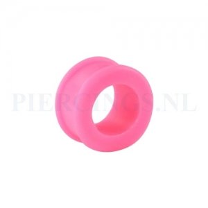Tunnel siliconen double flared roze 22 mm 22 mm