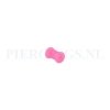 Tunnel siliconen double flared roze 5 mm