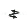 Twister 1.6 mm zwart spikes 10 mm